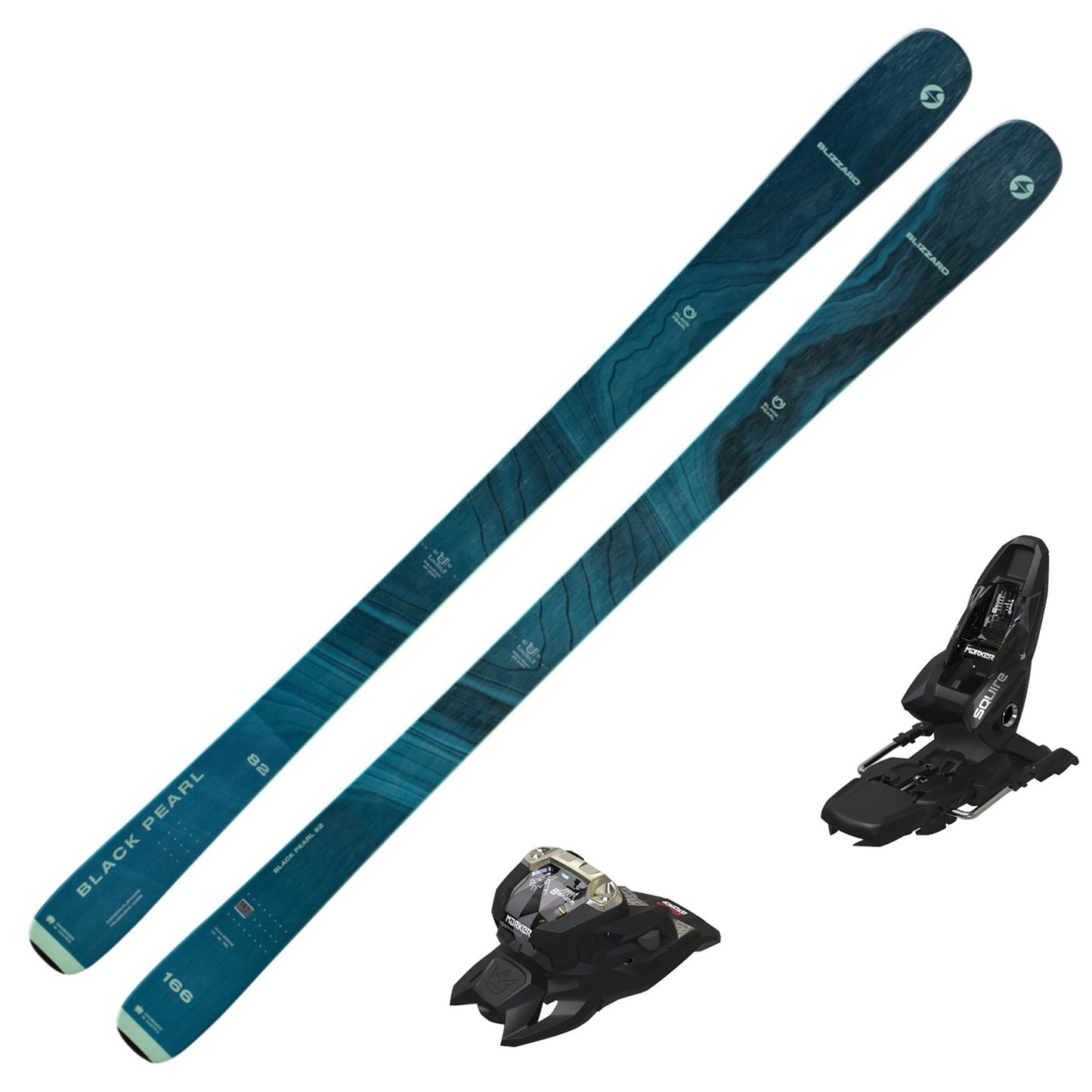 2024 Blizzard Black Pearl 82 Women's Skis with Marker Squire 11 Bindings