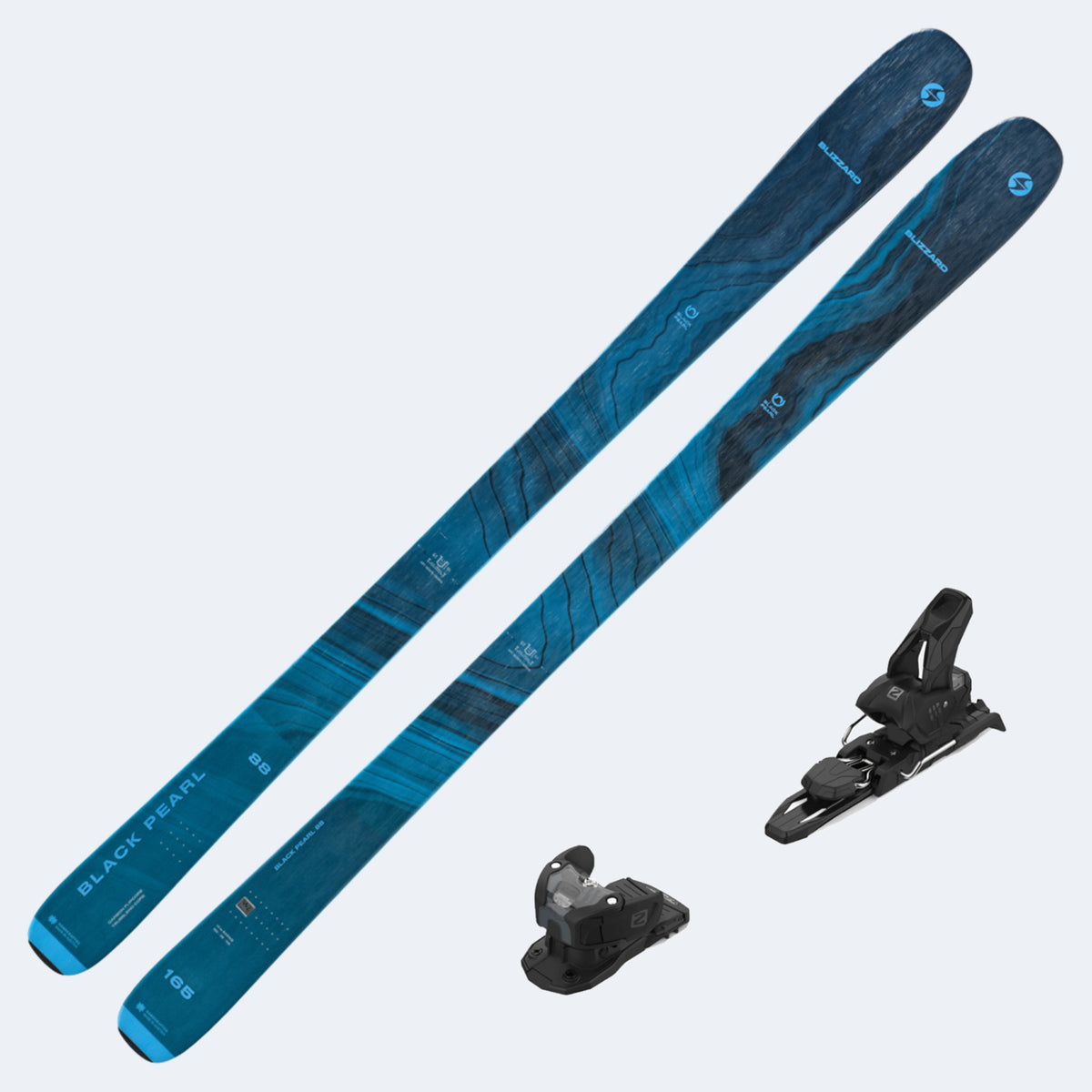 2024 Blizzard Black Pearl 88 Women's Skis with Salomon Warden 11 MNC Bindings