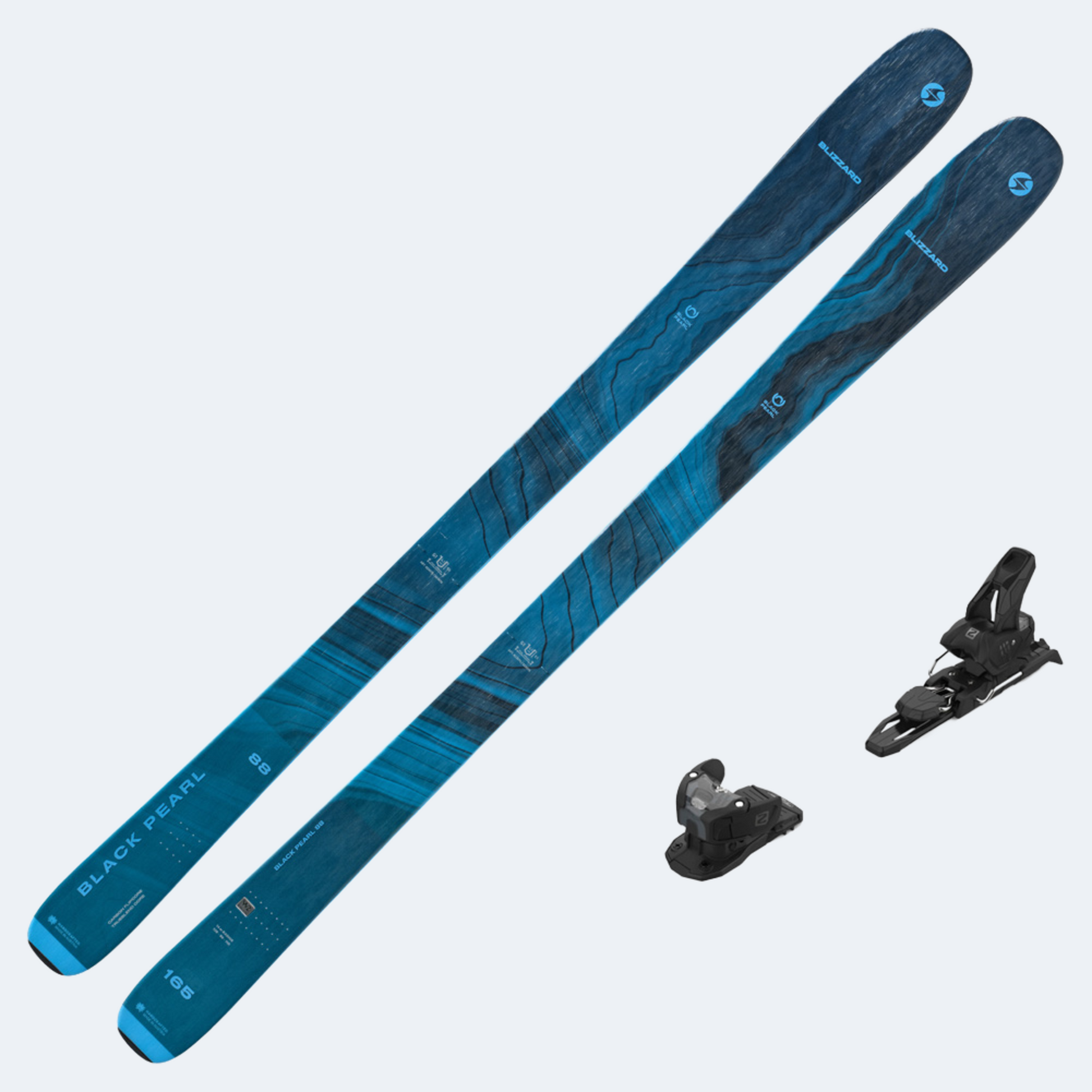 2024 Blizzard Black Pearl 88 Women's Skis w/ Salomon Warden 11 MNC Bindings