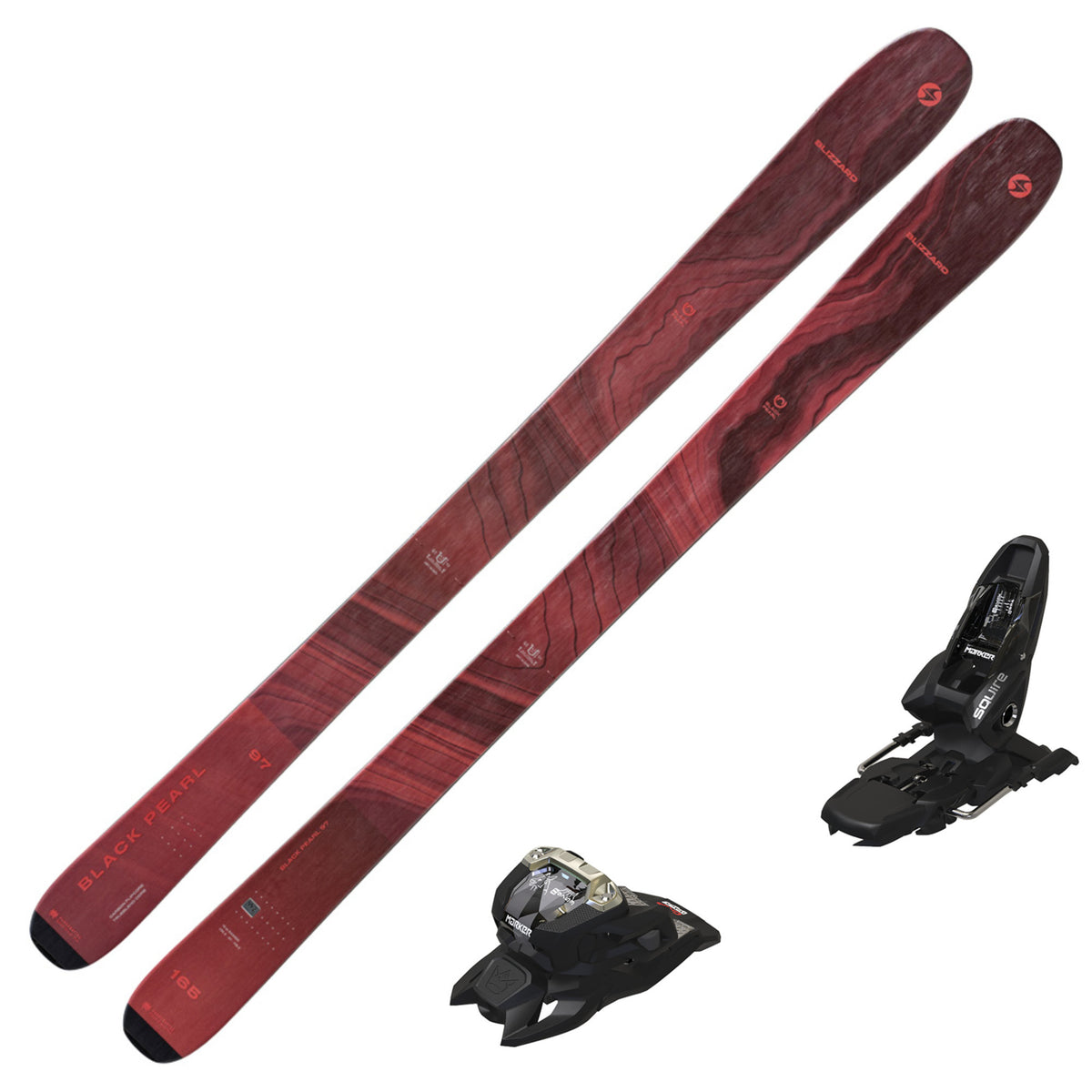 2024 Blizzard Black Pearl 97 Women's Skis with Marker Squire 11 Bindings