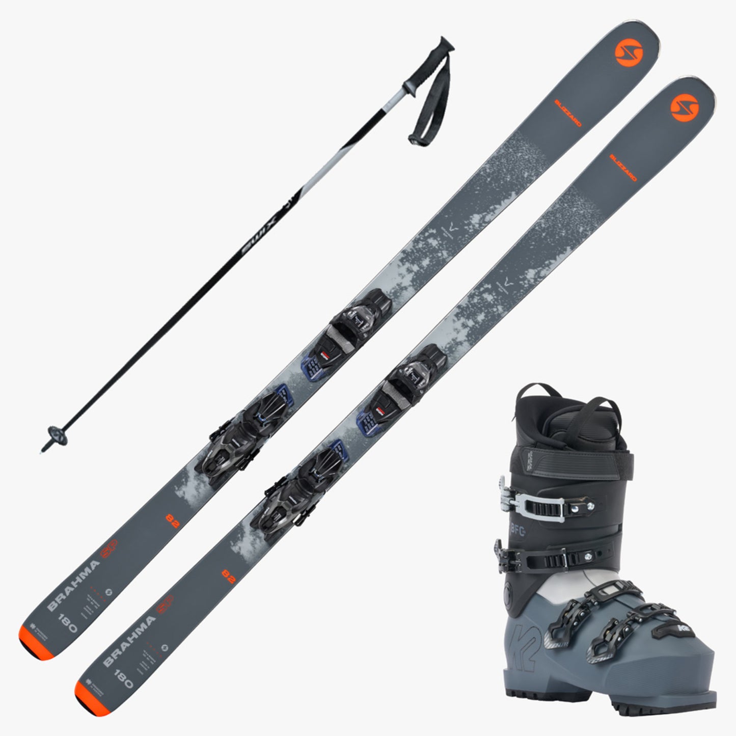 2025 Blizzard Brahma 82 SP Ski w/ Boots and Poles Ski Essentials