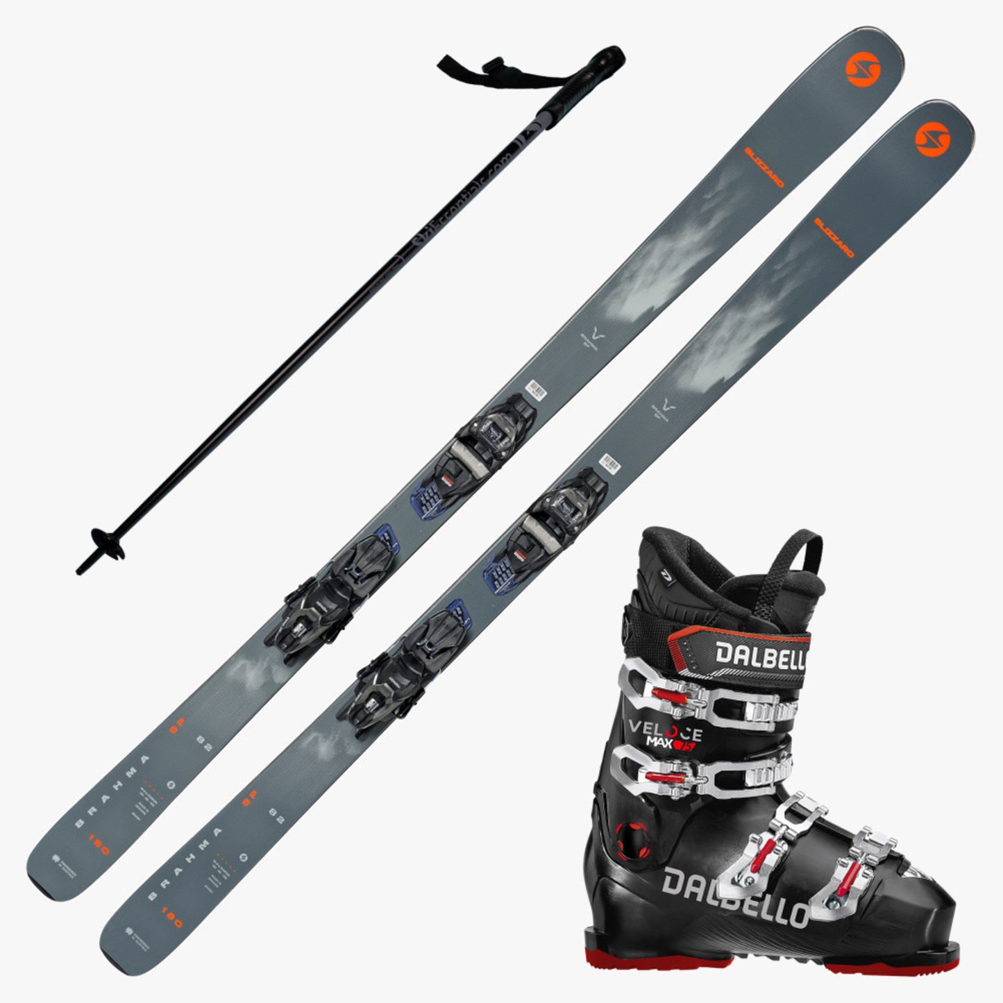 2024 Blizzard Brahma 82 SP Skis with Dalbello Veloce Max 75 Boots and Poles