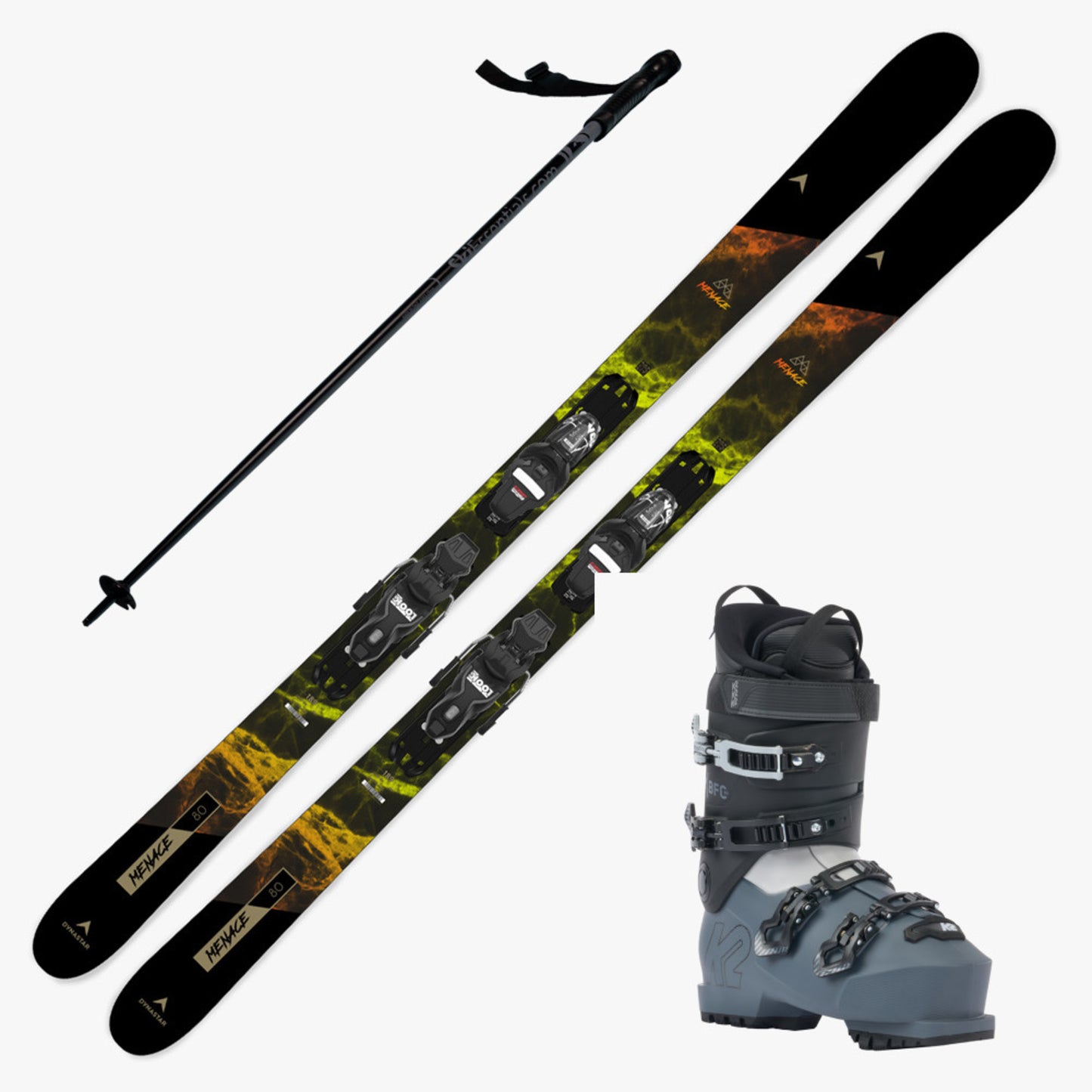 2024 Dynastar M-Menace 80 Junior Skis with K2 BFC 80 Boots and Poles