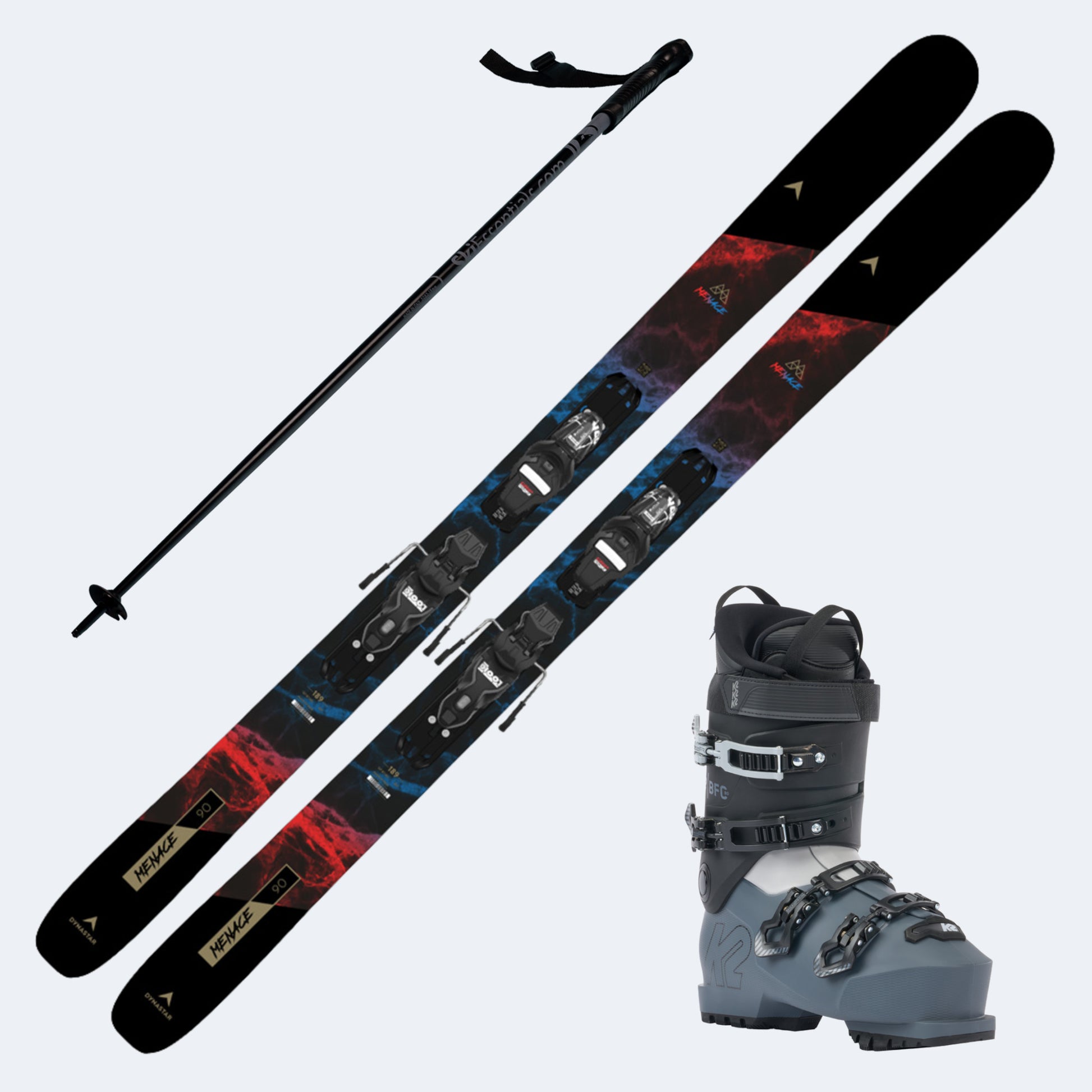 2024 Dynastar Menace 90 Junior Skis with K2 BFC 80 Boots and Poles