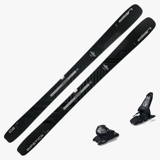 2024 Elan Ripstick 106 Black Edition Ski w/ Marker Griffon 13 Binding