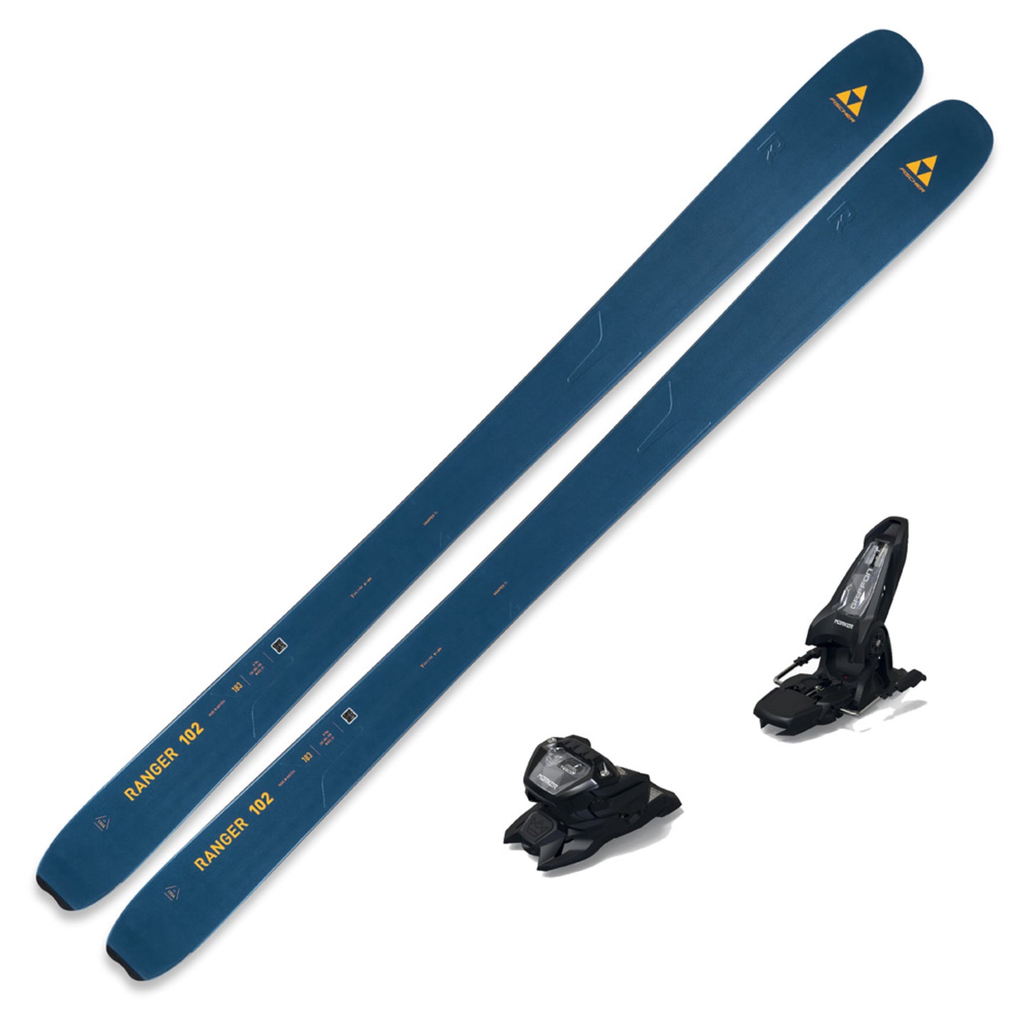 2024 Fischer Ranger 102 Skis w/ Marker Griffon 13 ID Bindings - BLUE - 162