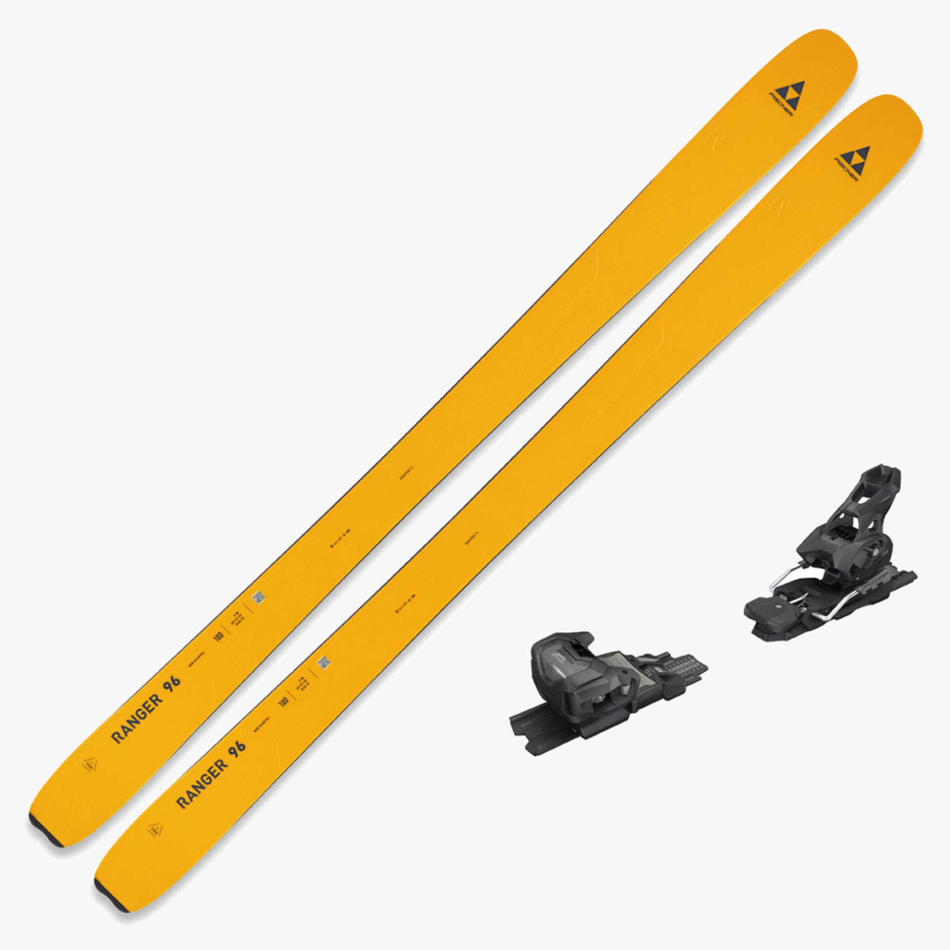 2024 Fischer Ranger 96 DEMO Ski w/ Attack 14 DEMO Binding - Yellow - 166