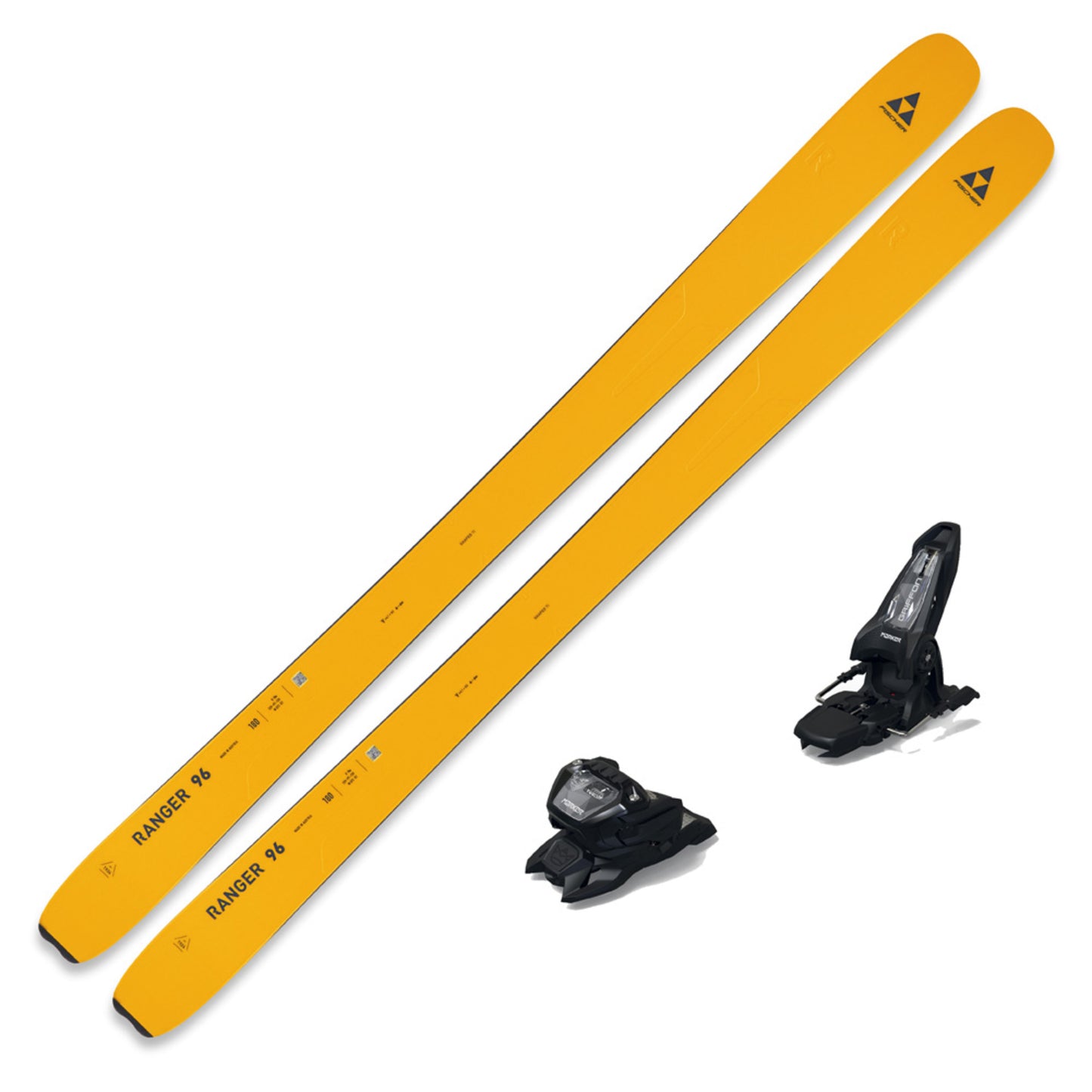 2024 Fischer Ranger 96 Skis w/ Marker Griffon 13 GW Bindings - YELLOW - 187