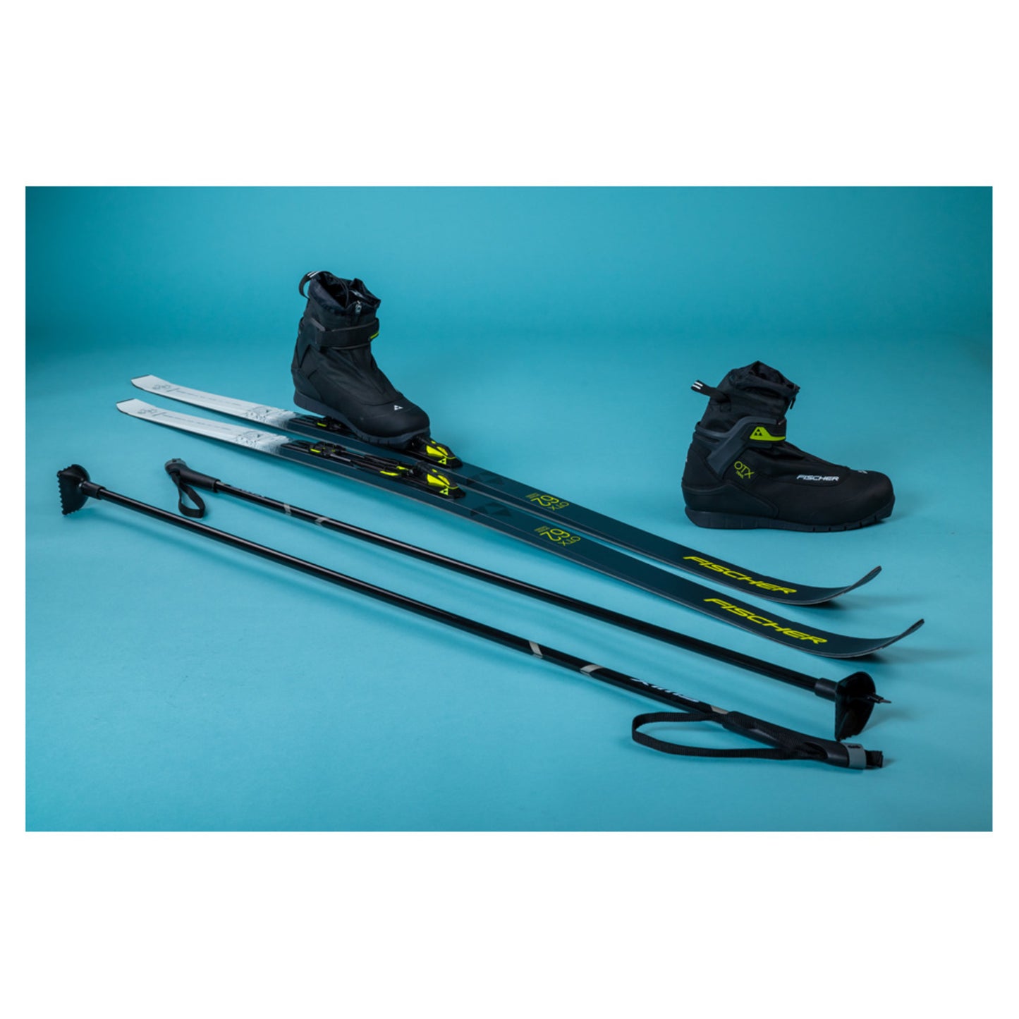 2025 Fischer Spider 62 Crown Skis with Fischer OTX Trail Boots and Poles