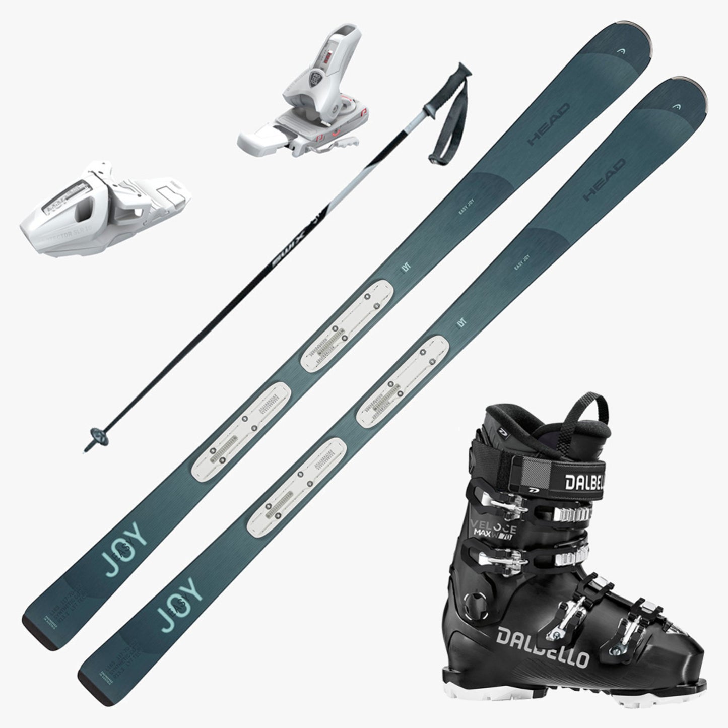 2024 Head Easy Joy Women's Skis w/ Dalbello Veloce Max 70 Boots and Poles