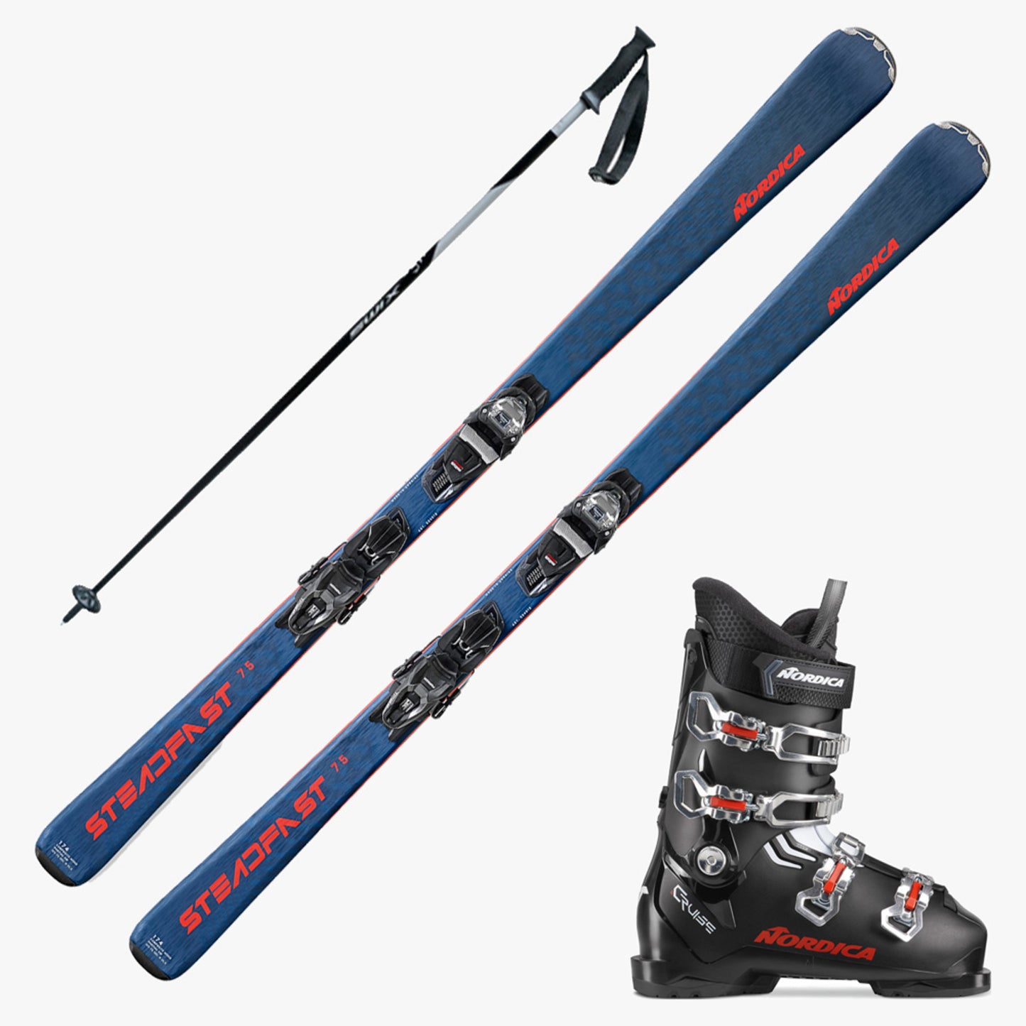 2024 Nordica Steadfast 75 CA Ski w/ Boots and Poles