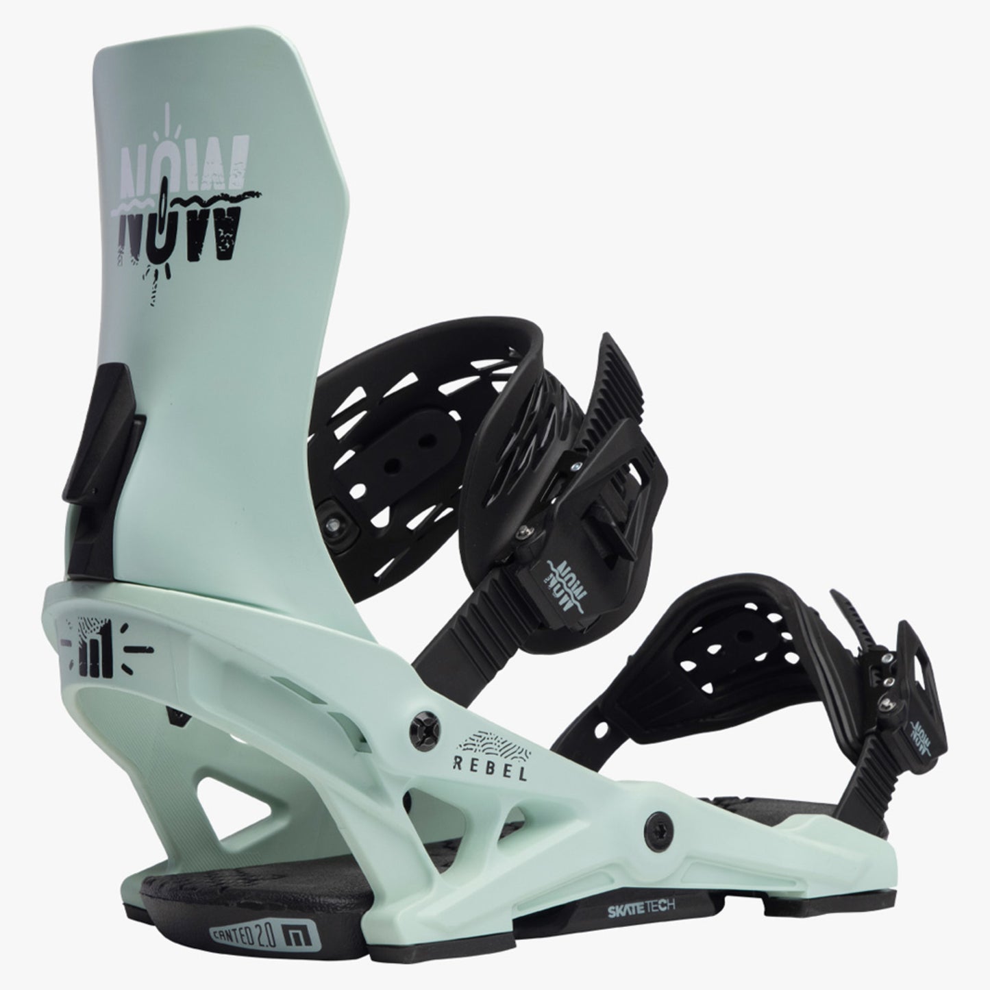2024 NOW Rebel Women's Snowboard Binding - Peppermint - M