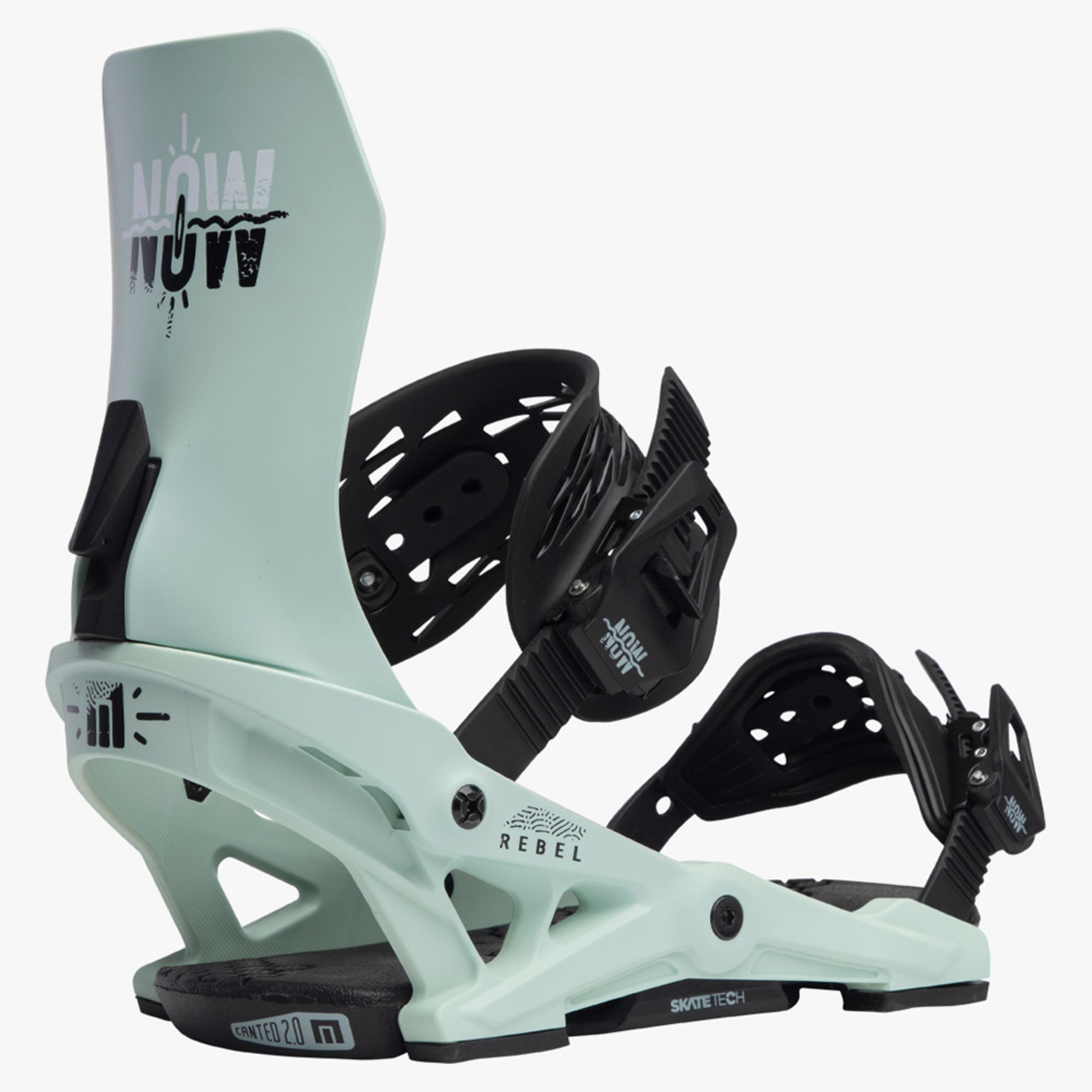 2024 NOW Rebel Women's Snowboard Binding - Peppermint - M