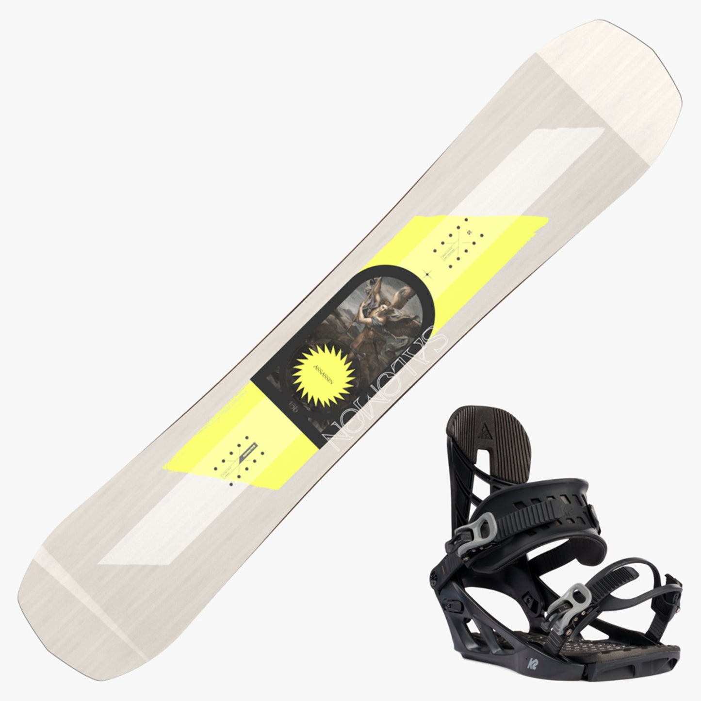 2024 Salomon Assassin Snowboard w/ K2 Sonic Snowbo