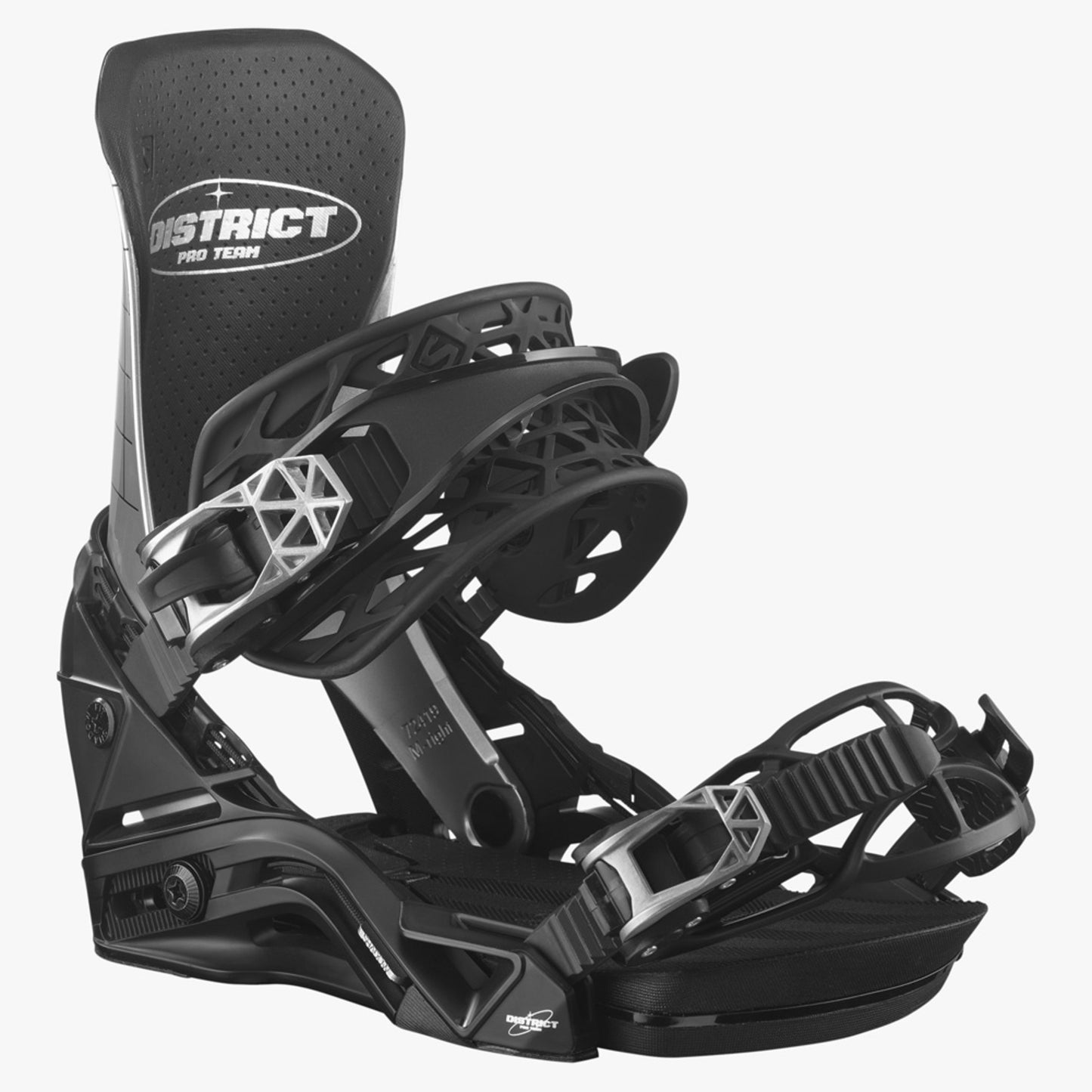 2024 Salomon District Pro Team Snowboard Bindings - CHROME - M