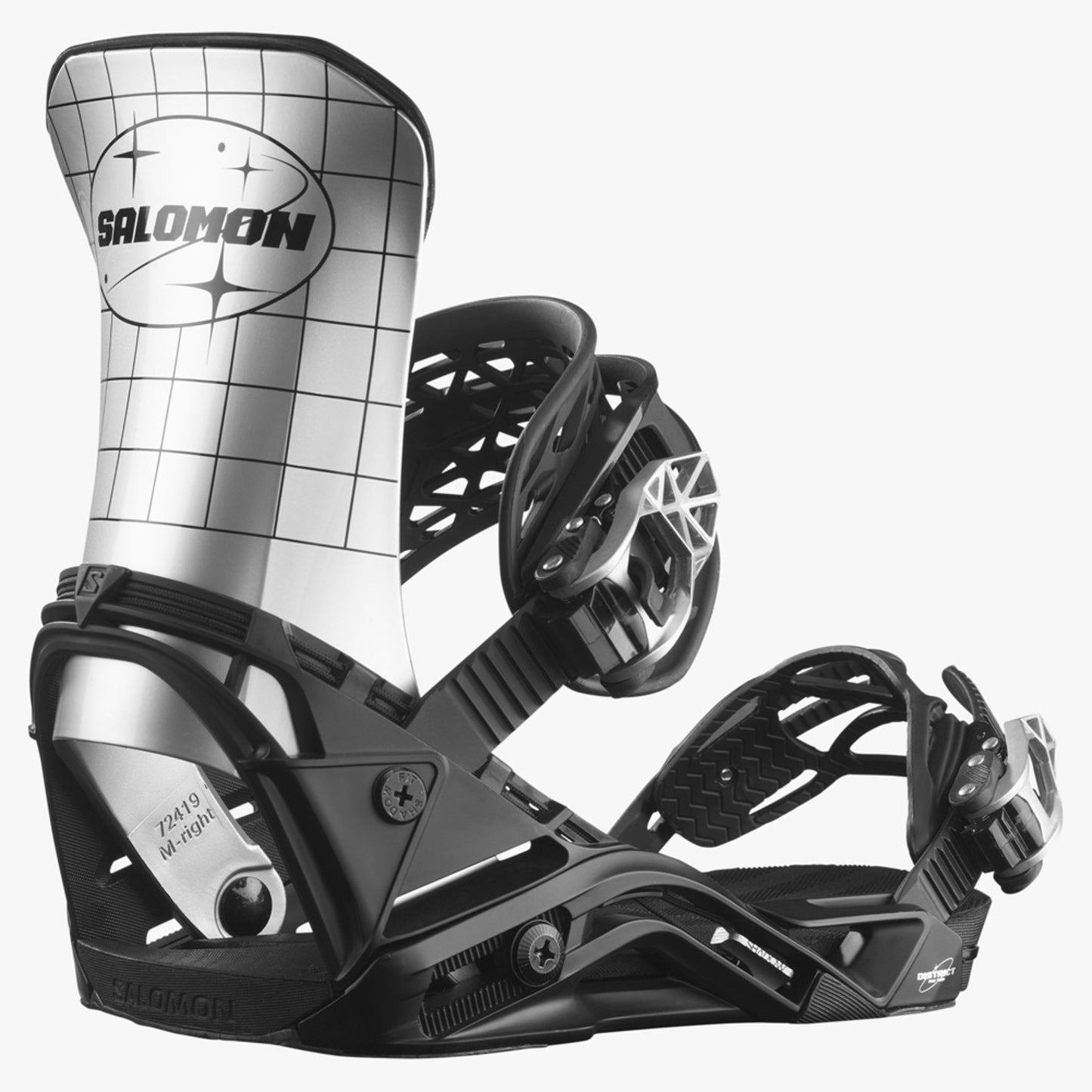 2024 Salomon District Pro Team Snowboard Bindings - CHROME - M