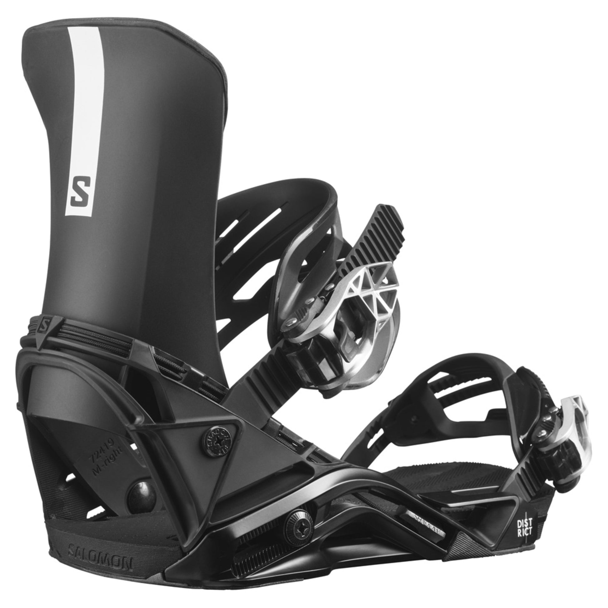 2024 Salomon District Snowboard Bindings - BLACK - S