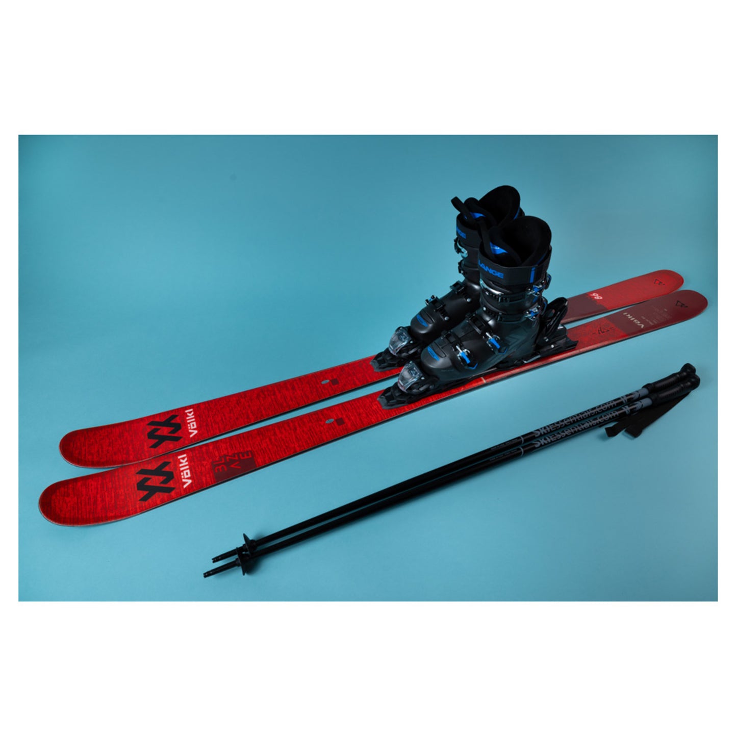 2024 Volkl Blaze 86 Skis w Lange LX 90 HV Boots and Poles