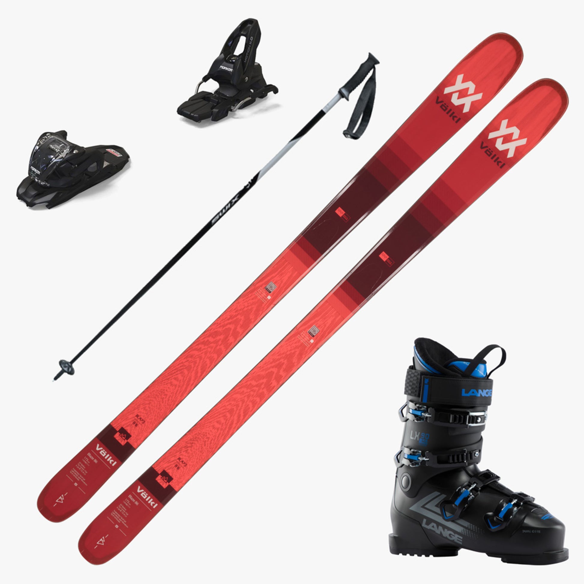 2024 Volkl Blaze 86 Skis w/ Lange LX 90 HV Boots and Poles