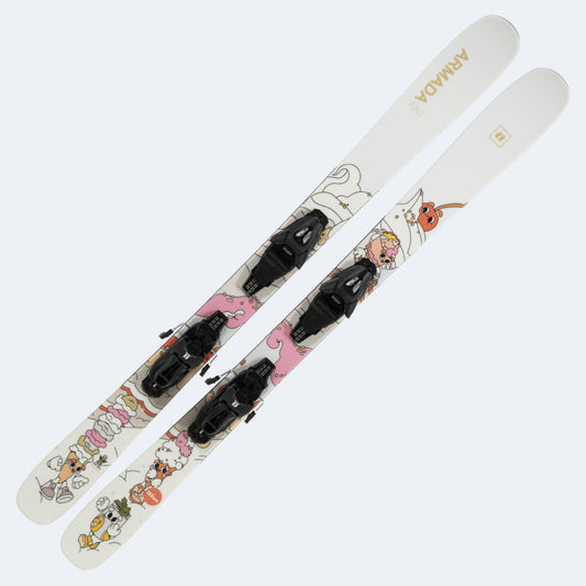 2025 Armada ARJ Pop Art White Ski w/ C5 Bindings