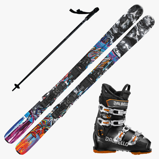 2025 Atomic Bent 85 Skis with Dalbello Veloce Max 75 Boots and Poles