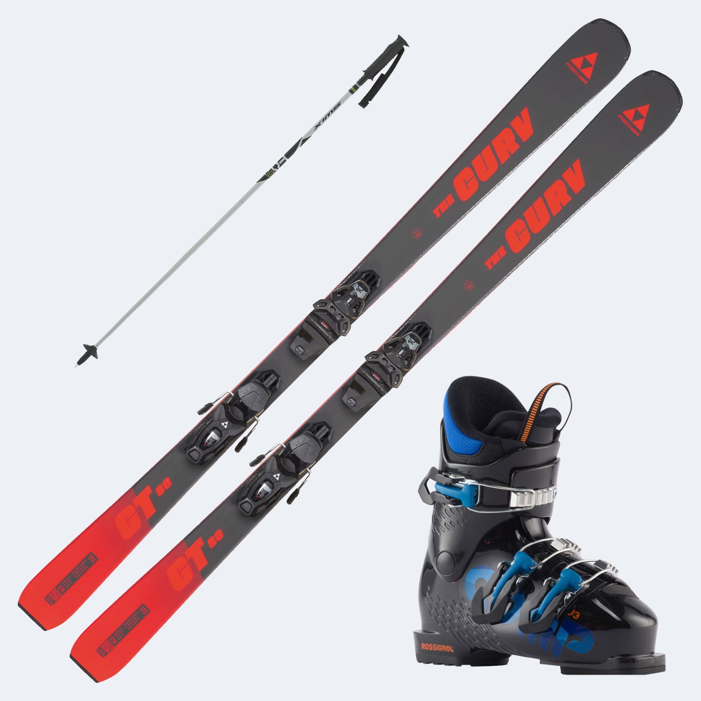 2026 Fischer XTR The Curv GT 80 Skis with  Comp J Boots and Poles
