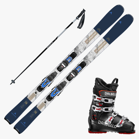 2025 Dynastar M-Cross 78 Skis with Dalbello Veloce Max 75 GW Boots and Poles