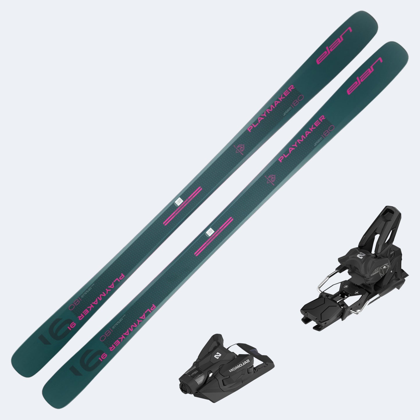 2025 Elan Playmaker 91 Skis with Salomon Strive 14 GW Bindings