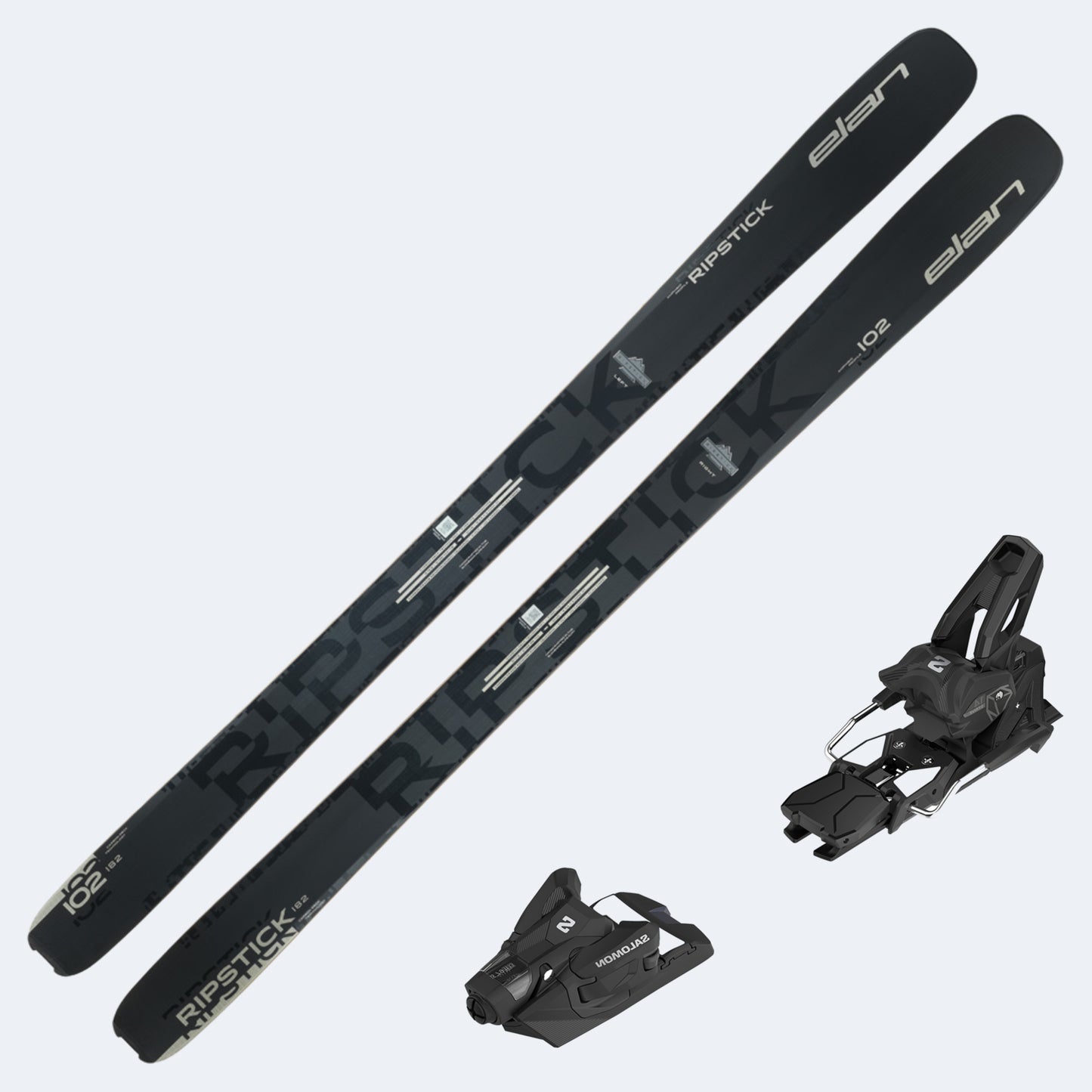 2026 Elan Ripstick 102 Black Edition Skis with Salomon Strive 14 GW Bindings