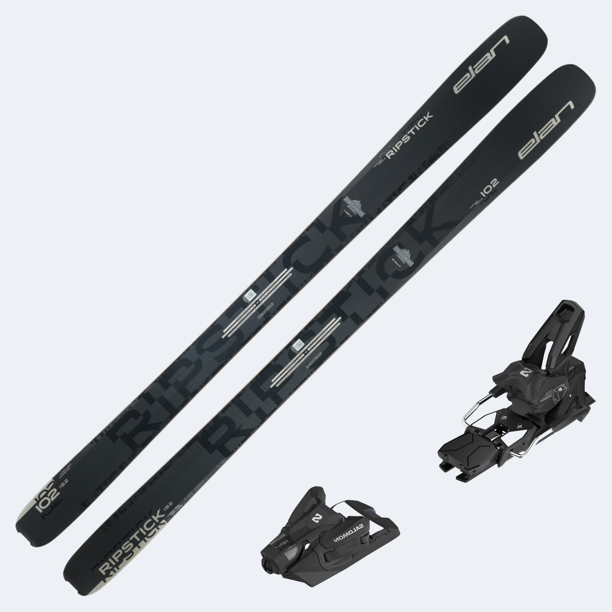 2026 Elan Ripstick 102 Black Edition Skis with Salomon Strive 14 GW Bindings