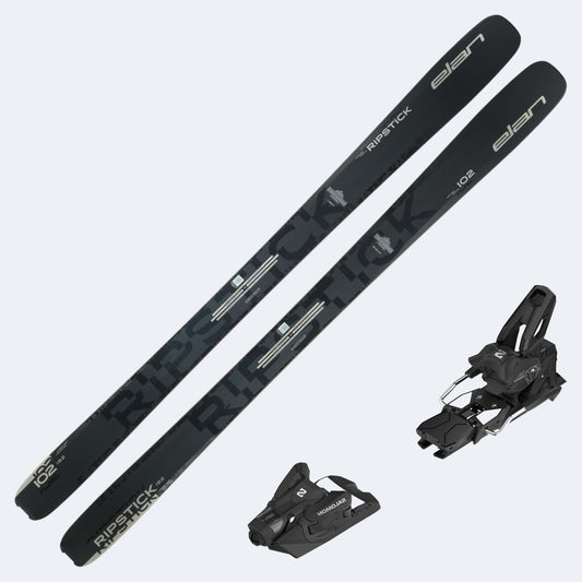2026 Elan Ripstick 102 Black Edition Skis with Salomon Strive 14 GW Bindings