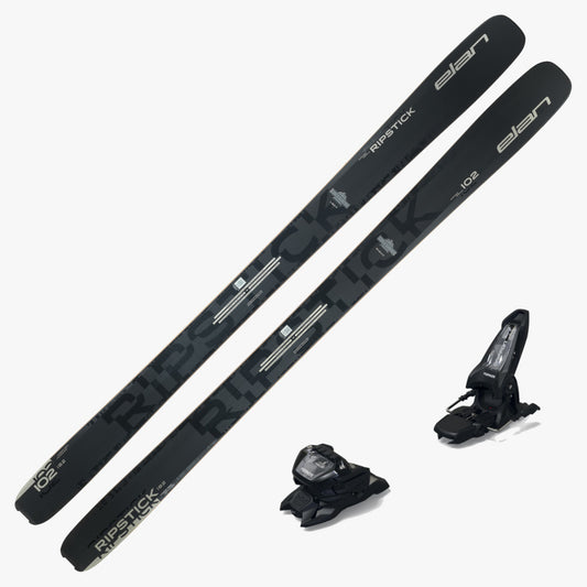 2025 Elan Ripstick 102 Black Edition Skis with Marker Griffon 13 ID Bindings