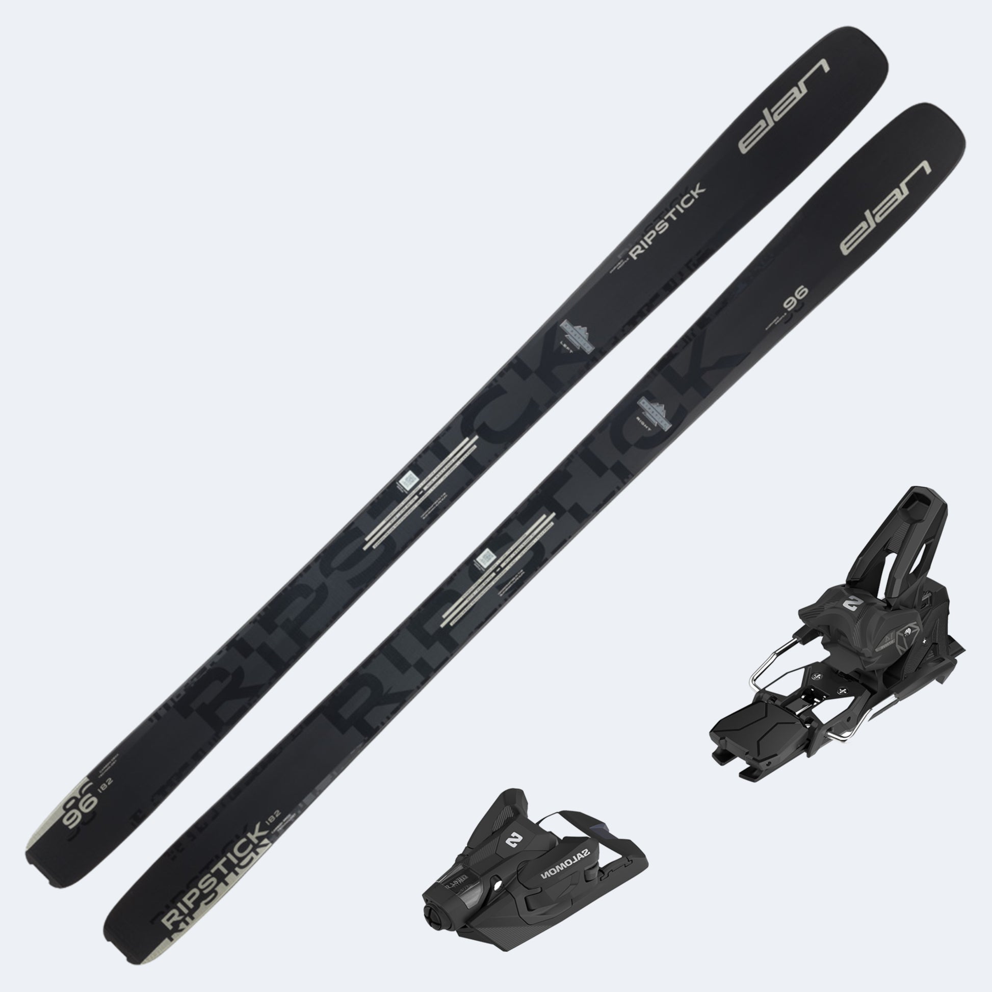 2026 Elan Ripstick 96 Black Edition Skis with Salomon Strive 14 GW Bindings