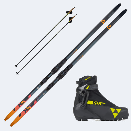 2026 Fischer Aeroguide Skate 85 Skis with Fischer  Boots and Poles