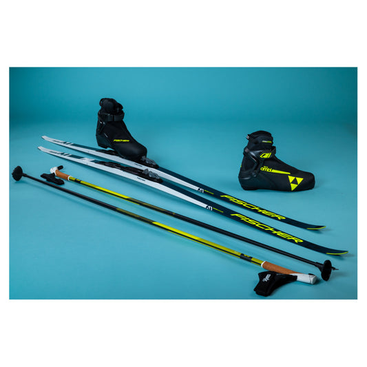 2025 Fischer Aerolite Skate 60 Skis with Fischer RC 3 Combi Boots and Poles