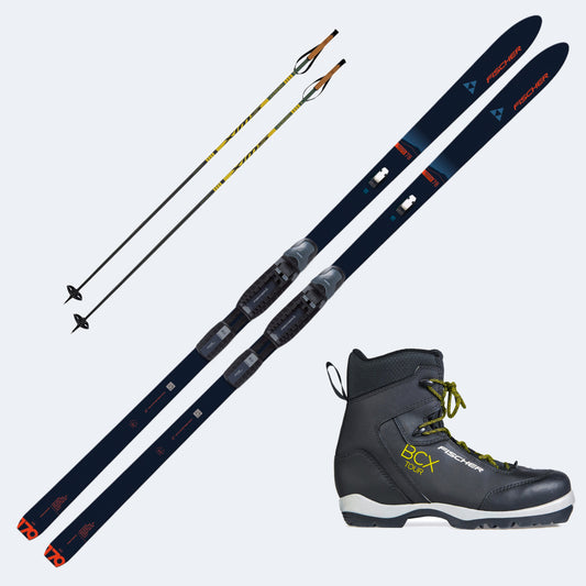 2026 Fischer Traverse 78 Crown Skis with Fischer BCX Tour Boots and Poles