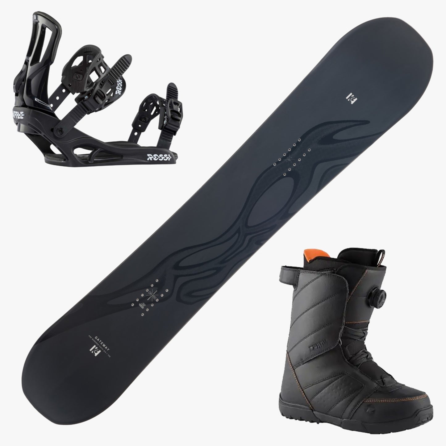 2025 K2 Gateway Snowboard w/ Rossignol Crank BOA H4 Boots and Rossignol Battle Bindings