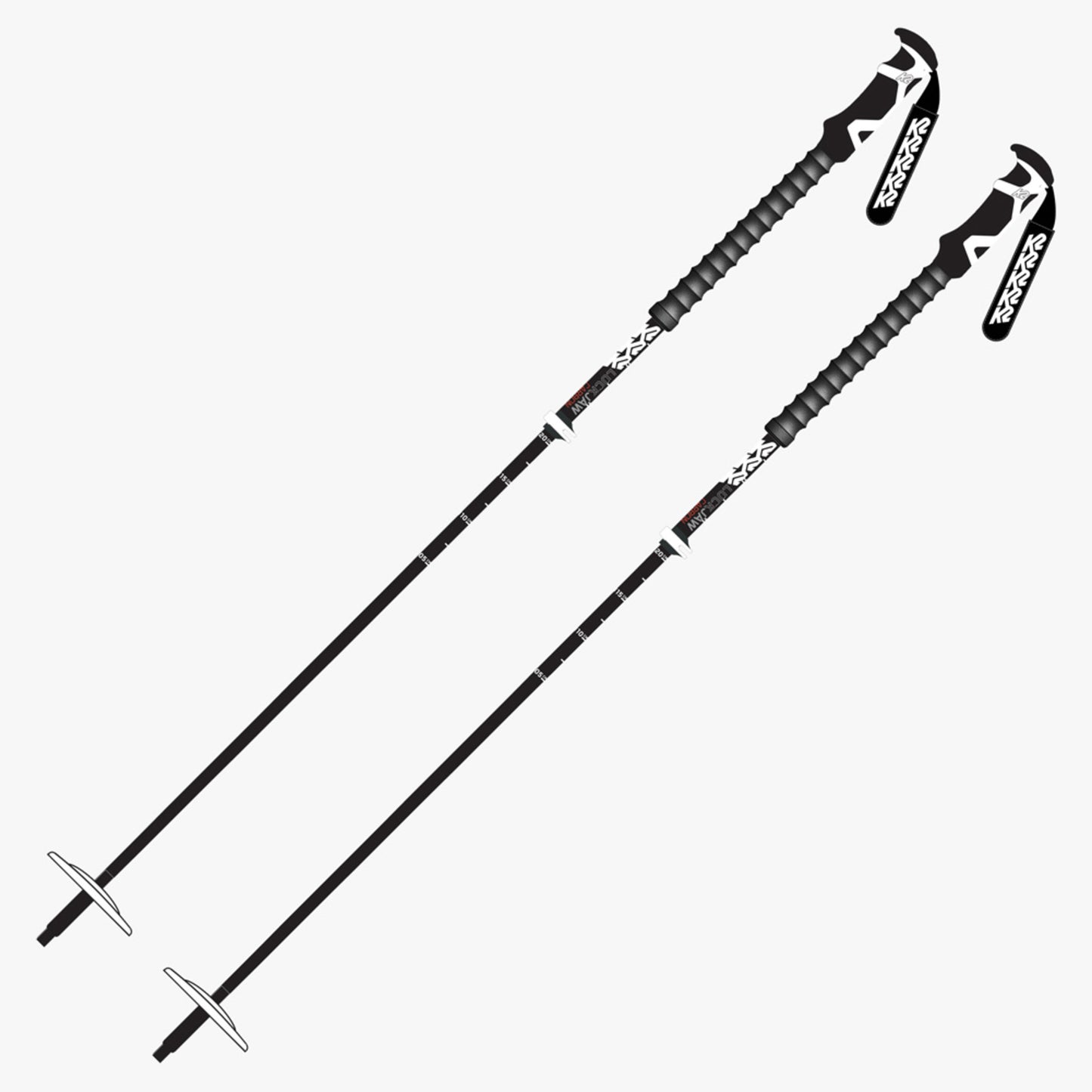 2025 K2 Lockjaw Carbon Ski Poles - 90CM - 130CM