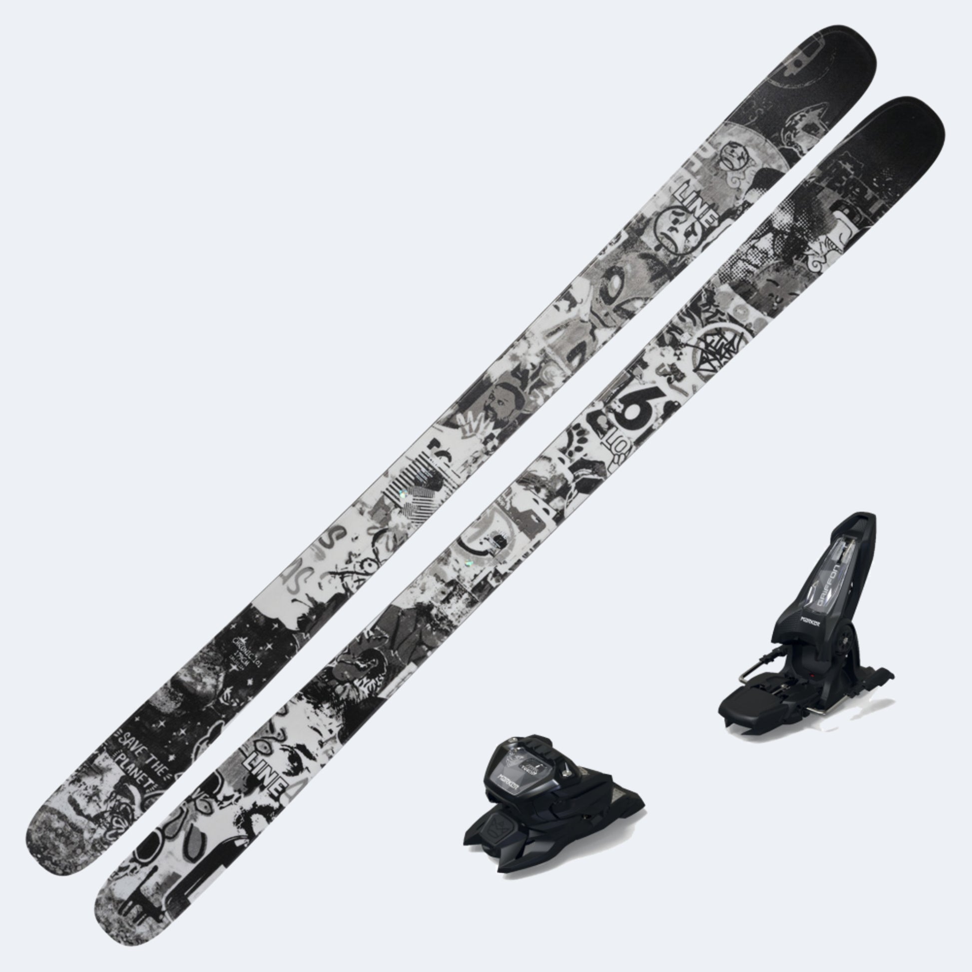 2025 Line Chronic 101 Skis with Marker Griffon 13 ID Bindings