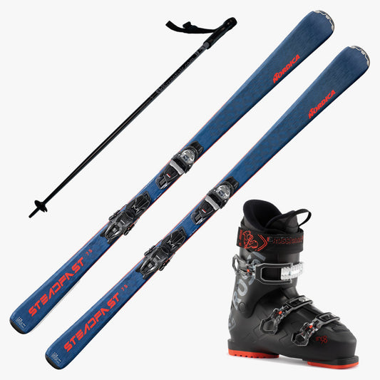 2025 Nordica Steadfast 75 CA Skis with Rossignol Evo 70 Boots and Poles