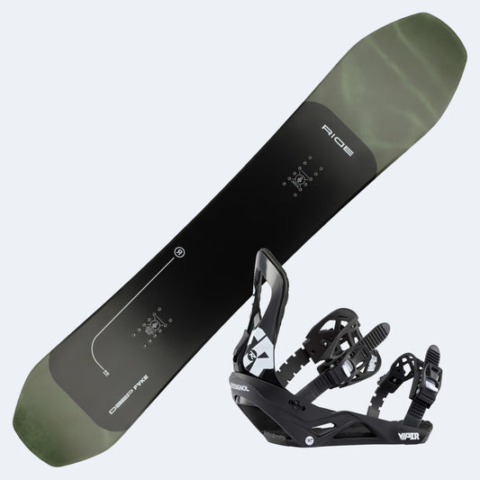 2025 Ride Deep Fake Snowboard with Rossignol Viper Bindings