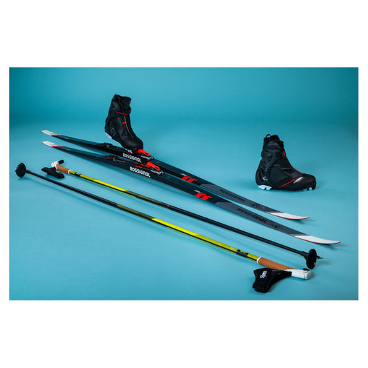 2025 Rossignol Delta Sport Skate Skis with Rossignol X6 Combi SC Boots and Poles