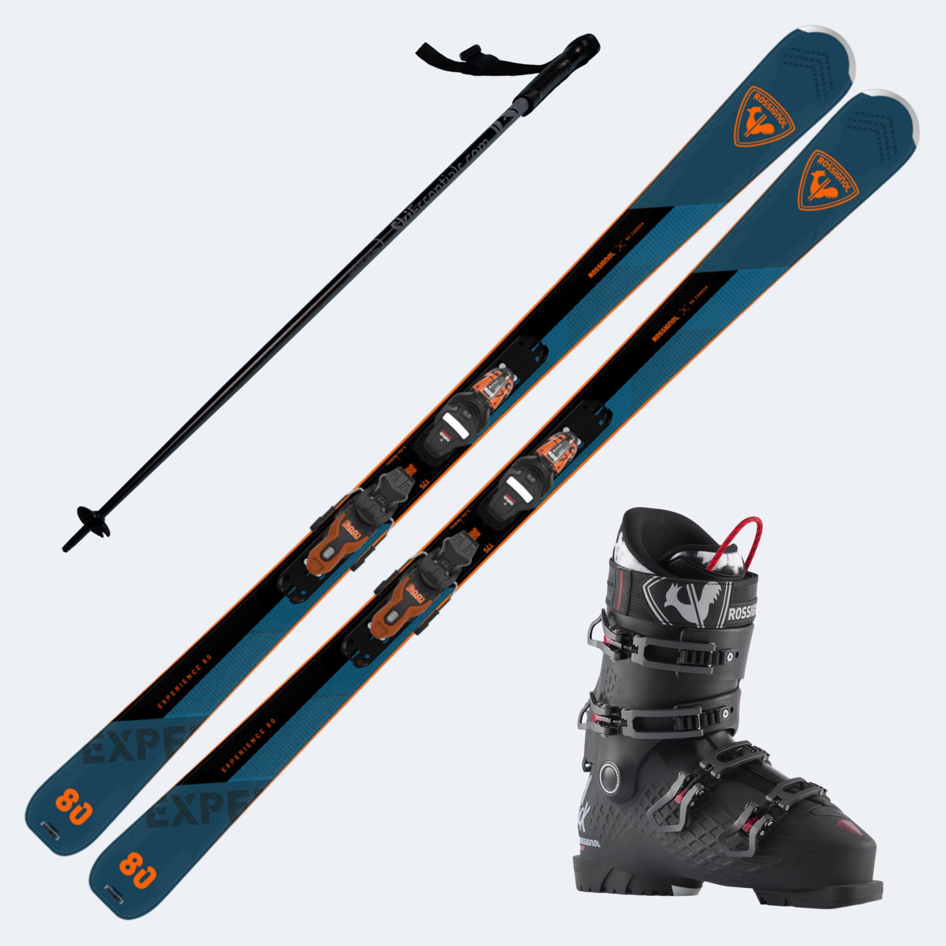 2025 Rossignol Experience 80 Carbon Skis with Rossignol Alltrack 90 HV Boots and Poles