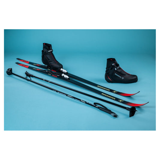 2025 Rossignol X-Tour Venture Waxless Skis with Rossignol XC 5 Boots and Poles