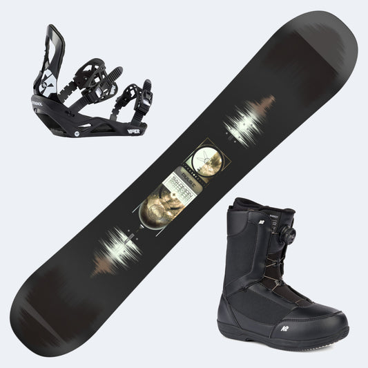 2026 Salomon Pulse Snowboard with K2 Market Boots and Poles