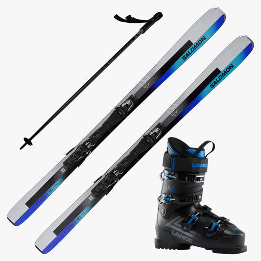 2025 Salomon Stance 80 Skis with Lange LX 90 HV Boots and Poles