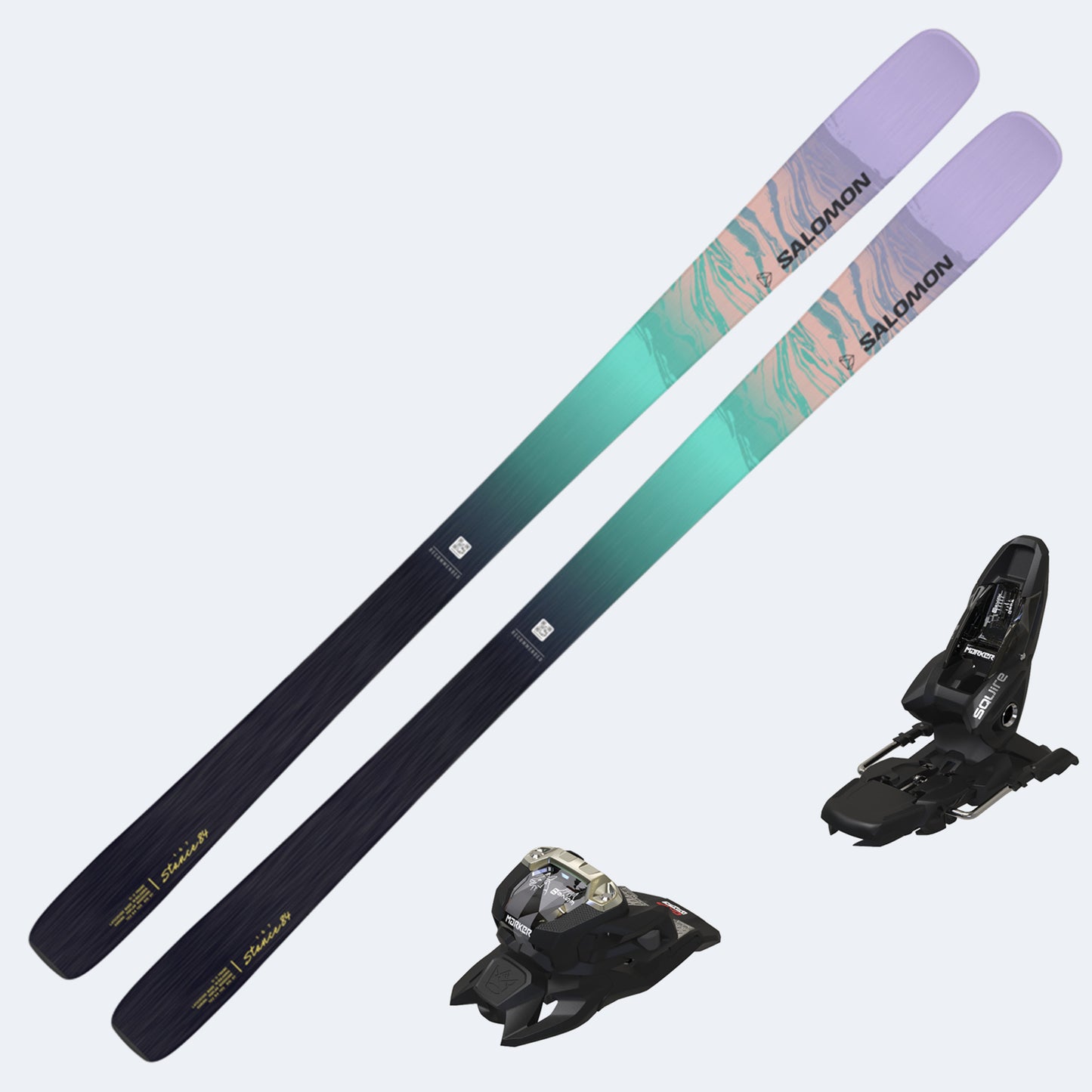 2025 Salomon Stance 84 Women's Skis with Marker Squire 11 Bindings