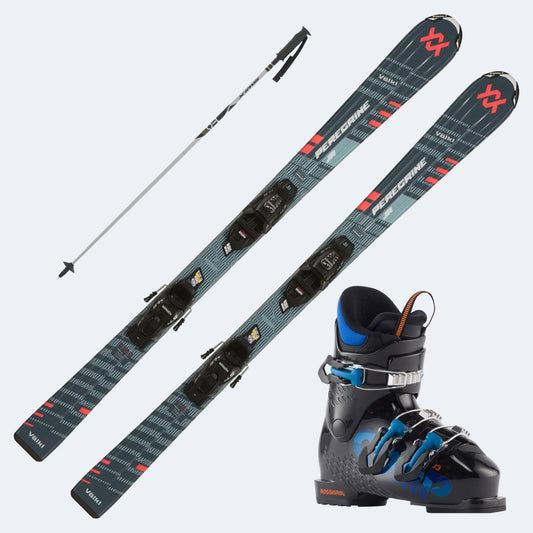 2025 Volkl Peregrine Junior Skis with  Comp J Boots and Poles