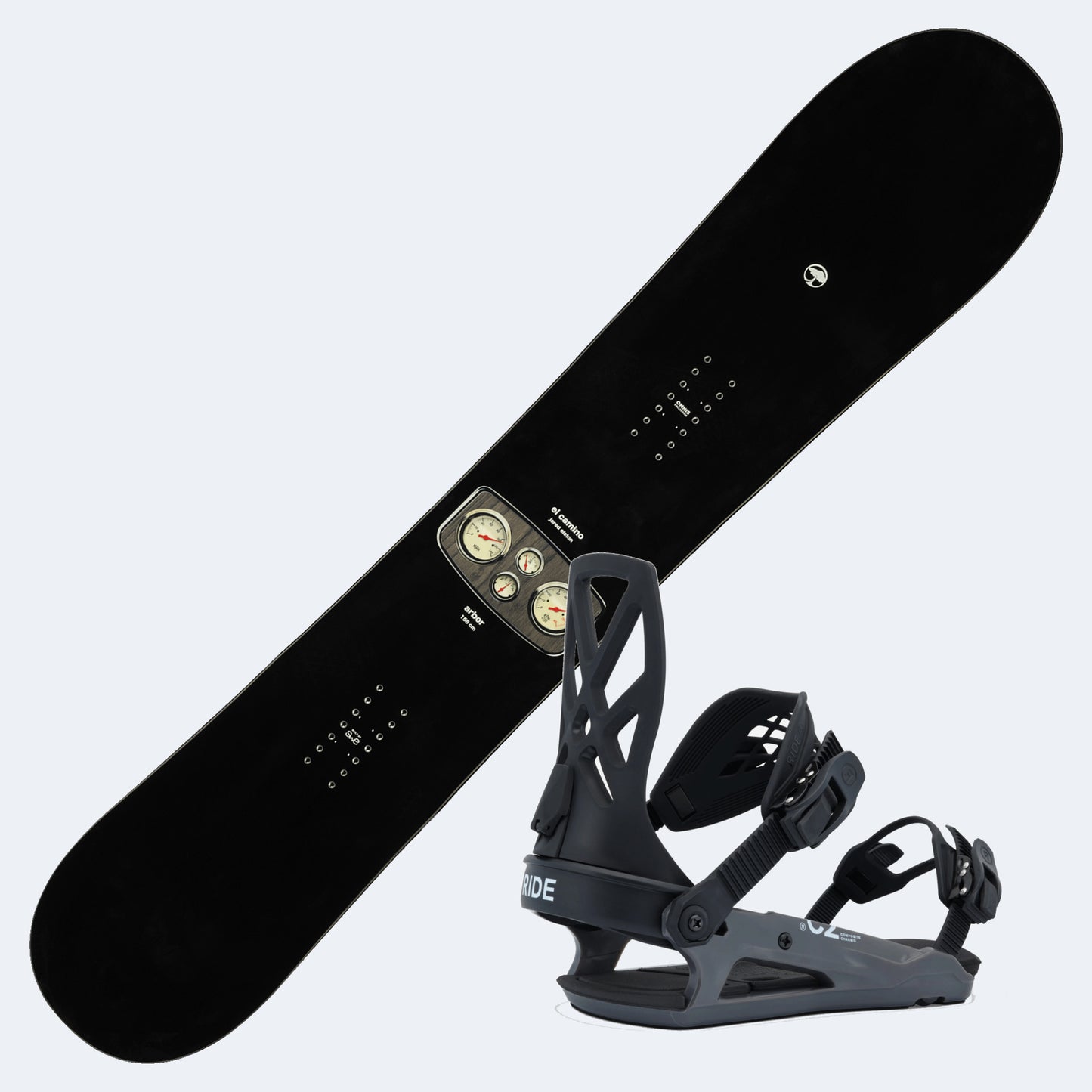 2026 Arbor El Camino Snowboard with Ride C-2 Bindings