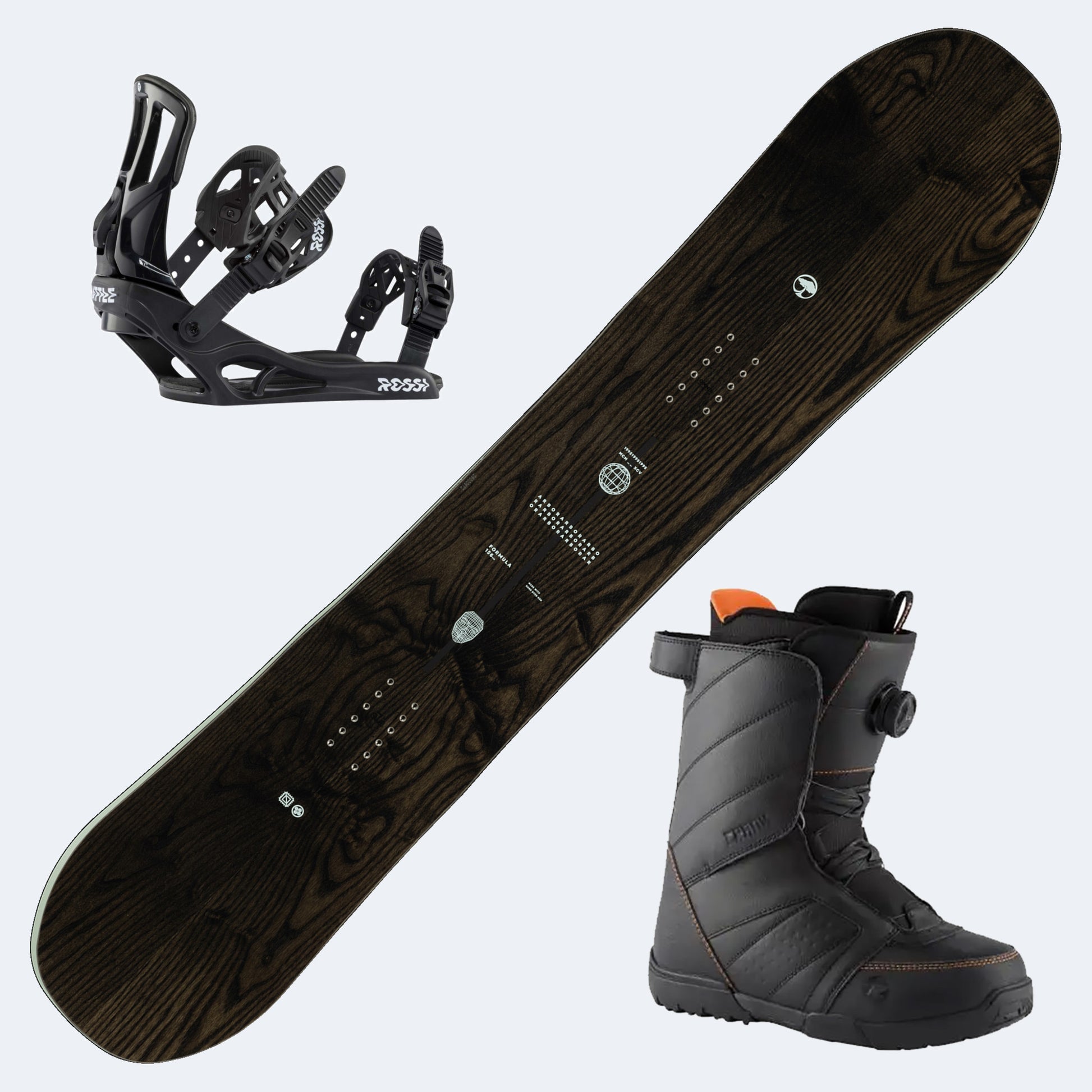 2026 Arbor Formula Snowboard with Rossignol Crank Boa H4 Boots and Poles